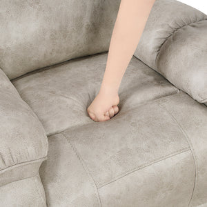 Polished Microfiber Double Reclining Loveseat