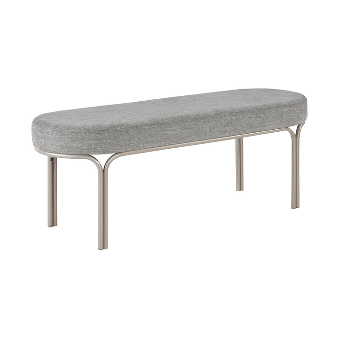 Chenille Fabric Bench