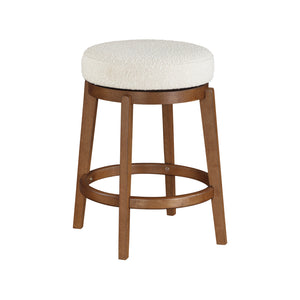 Boucle Fabric Swivel Counter Height Stool