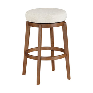 Boucle Fabric Swivel Pub Height Stool