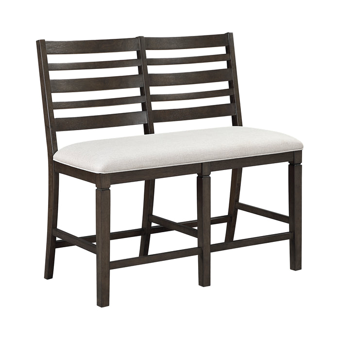 Textured Fabric Counter Height Bench