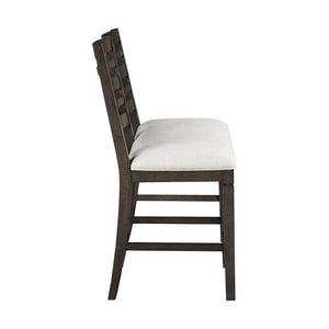 Textured Fabric Counter Height Bench
