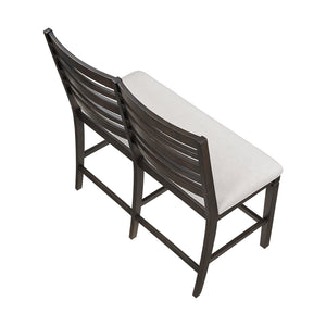Textured Fabric Counter Height Bench