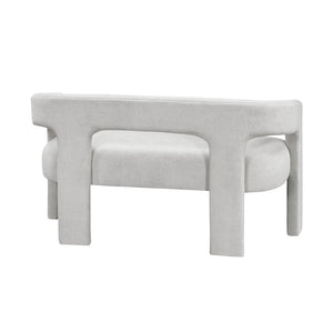 Boucle Fabric Dining Bench