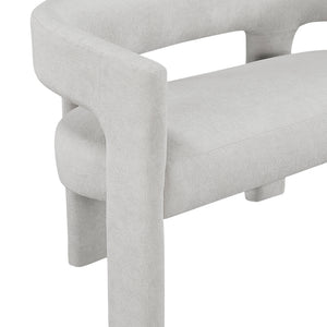 Boucle Fabric Dining Bench