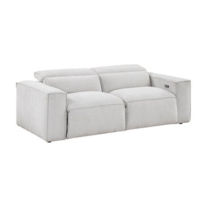Textured Microfiber Fabric Power Double Reclining Loveseat