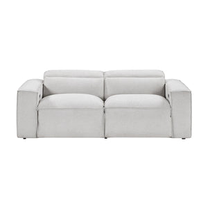 Textured Microfiber Fabric Power Double Reclining Loveseat