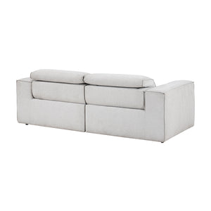 Textured Microfiber Fabric Power Double Reclining Loveseat