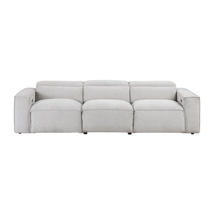 Textured Microfiber Fabric Power Double Reclining Sofa