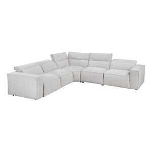 Textured Microfiber Fabric 5-Piece Modular Power Reclining Sectional