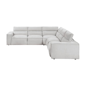 Textured Microfiber Fabric 5-Piece Modular Power Reclining Sectional