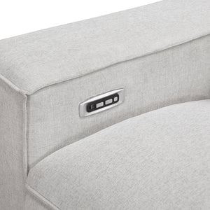 Textured Microfiber Fabric Power Left Side Reclining Chair