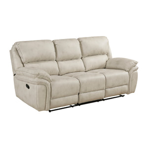 Wall-Hugger Manual Double Reclining Sofa