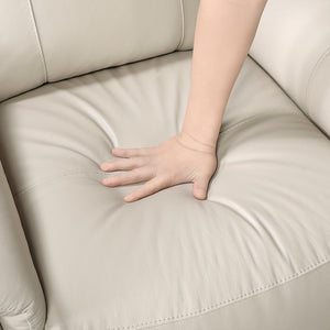 Leather Match Manual Swivel Glider Reclining Chair