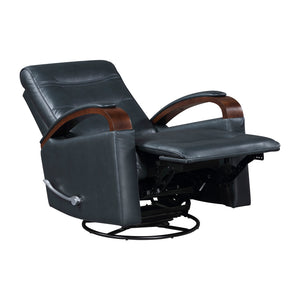 Faux Leather Manual Swivel Glider Reclining Chair