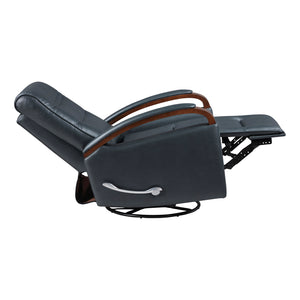 Faux Leather Manual Swivel Glider Reclining Chair