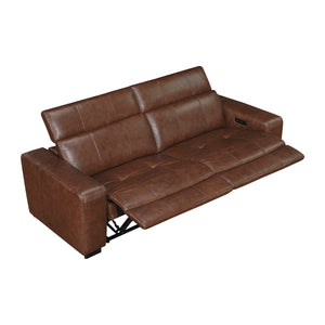 Leather Power Double Reclining Loveseat