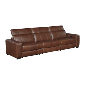 Leather Power Double Reclining Sofa