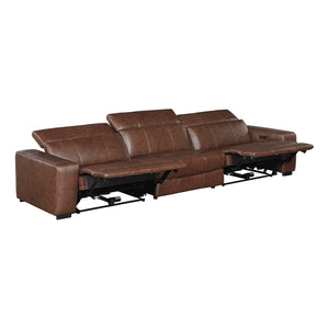 Leather Power Double Reclining Sofa