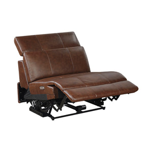 Leather Power Armless Reclining Chair