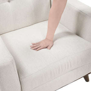 Textured Fabric Living Room Loveseat