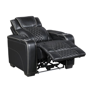 Leather Match Power Reclining Chair