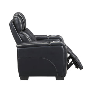 Leather Match Power Reclining Chair