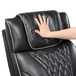 Leather Match Power Reclining Chair
