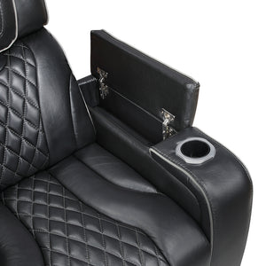 Leather Match Power Reclining Loveseat