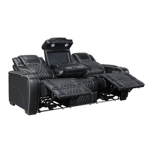 Leather Match Power Reclining Sofa