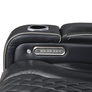 Leather Match Power Reclining Sofa