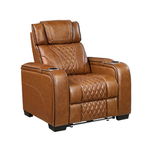 Leather Match Power Reclining Chair