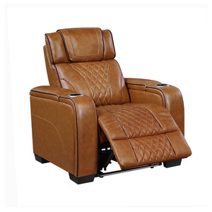 Leather Match Power Reclining Chair