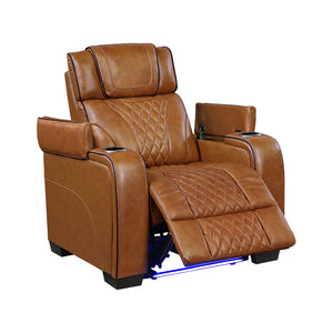 Leather Match Power Reclining Chair