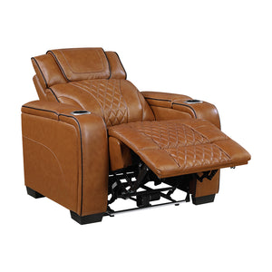 Leather Match Power Reclining Chair