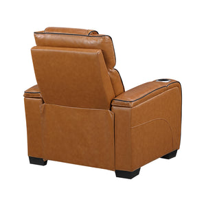 Leather Match Power Reclining Chair