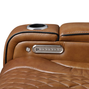 Leather Match Power Reclining Chair