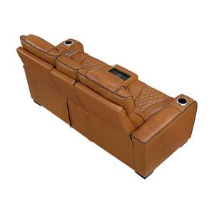 Leather Match Power Reclining Loveseat