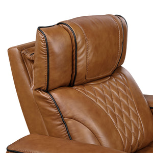 Leather Match Power Reclining Loveseat