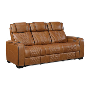 Leather Match Power Reclining Sofa