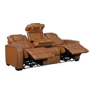 Leather Match Power Reclining Sofa