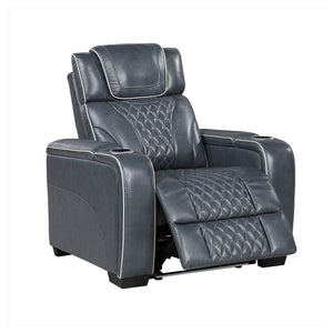 Leather Match Power Reclining Chair