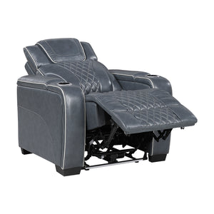 Leather Match Power Reclining Chair