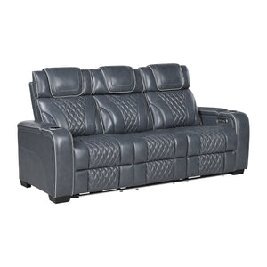 Leather Match Power Reclining Sofa