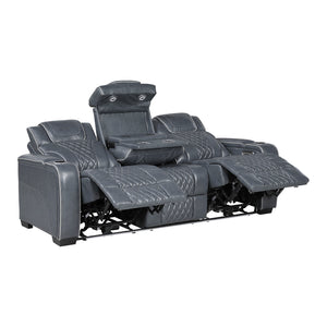 Leather Match Power Reclining Sofa