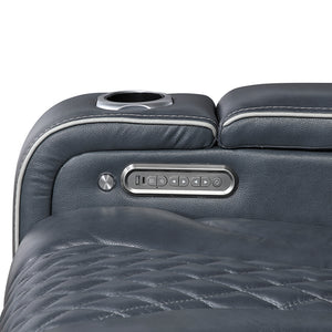 Leather Match Power Reclining Sofa