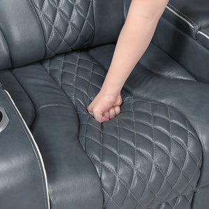 Leather Match Power Reclining Sofa