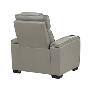 Leather Match Power Reclining Chair