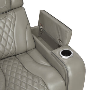 Leather Match Power Reclining Chair
