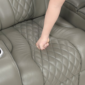Leather Match Power Reclining Chair